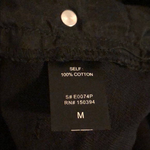 Black, Distressed, Lace-up Jean Shorts - Picture 7 of 7